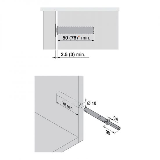 TIP-ON 956A1004 adapter 956A1201 BLUM długi