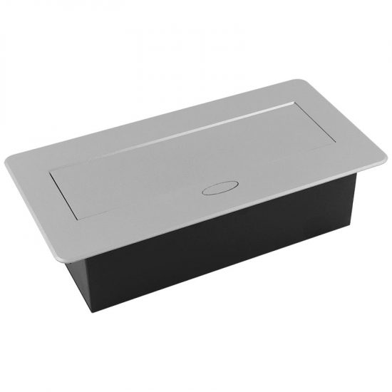 Gniazdo wpuszczane chowane w blat KOMBIBOX Aluminium z USB