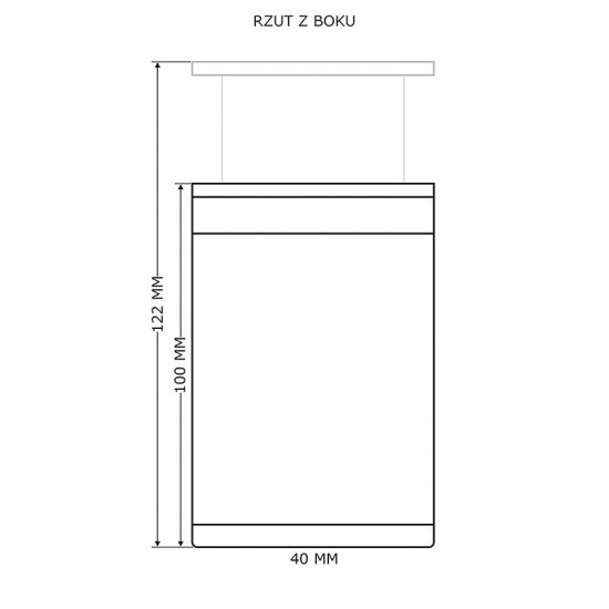 Nóżka meblowa kwadratowa regulowana H-100 aluminiowa