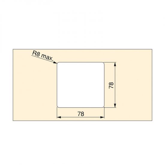 Przepust kablowy plastikowy kwadratowy Plaswire 85x85mm