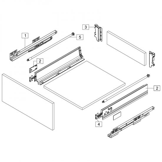 System do szuflady System Box TB10 Zestaw Średnia AMIX