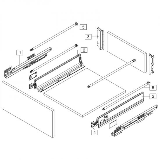 System do szuflady System Box TB10 Zestaw Wysoka AMIX