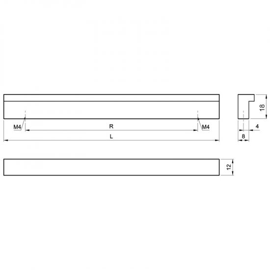 Uchwyt meblowy do szafek LCK-006