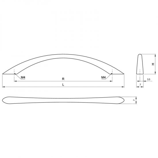 Uchwyt meblowy do szafek LCK-02 96mm