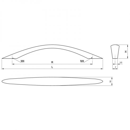 Uchwyt meblowy do szafek LCK-03 96mm