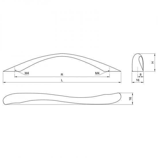 Uchwyt meblowy do szafek LCK-08 128mm