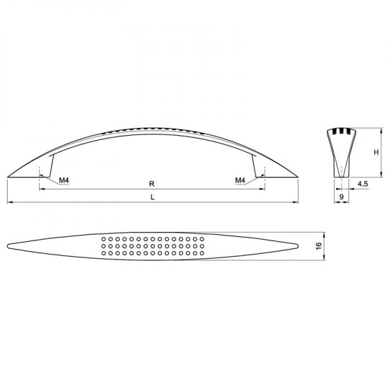 Uchwyt meblowy do szafek LCK-09 128mm