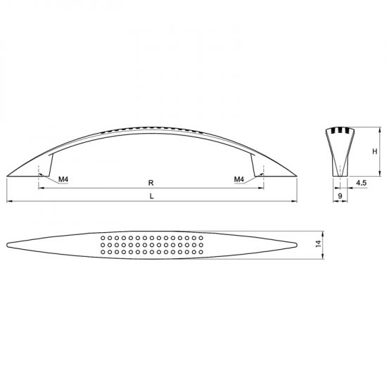 Uchwyt meblowy do szafek LCK-09 96mm