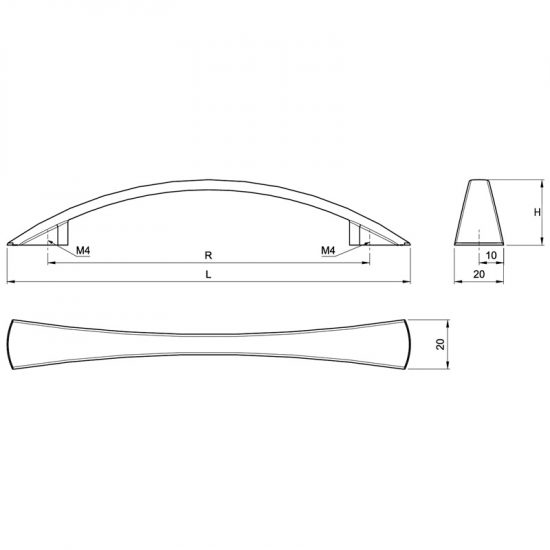 Uchwyt meblowy do szafek LCK-12 128mm