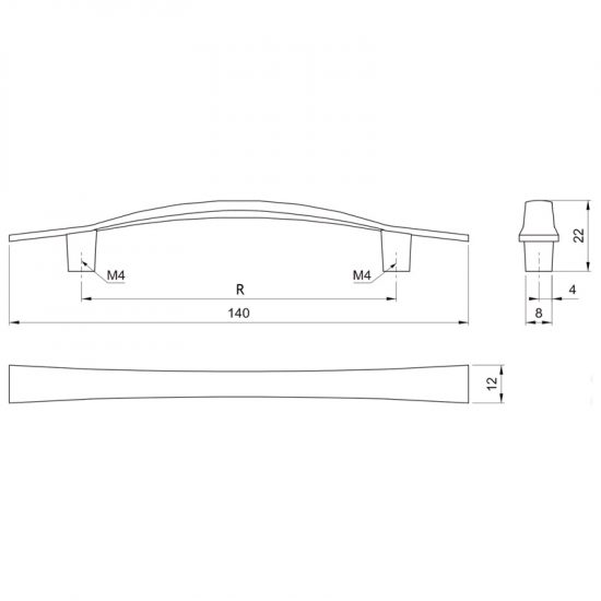 Uchwyt meblowy do szafek LCK-15