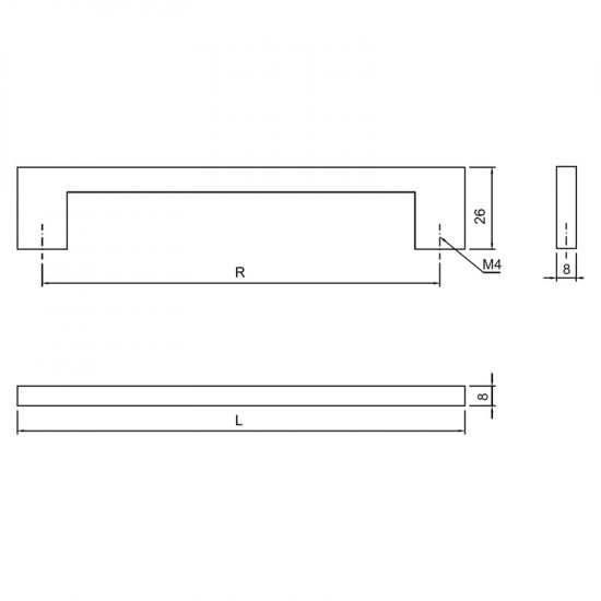 Uchwyt meblowy do szafek LCK-165