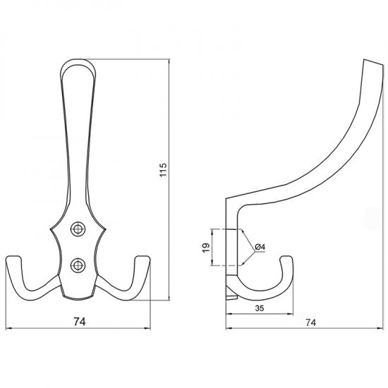 Wieszak meblowy wysoki na ubrania W003