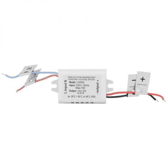 Zasilacz LED 5W 12V IP20 Bemko do taśmy LED