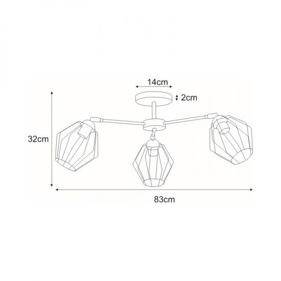 Lampa sufitowa K-3770 z serii BENET