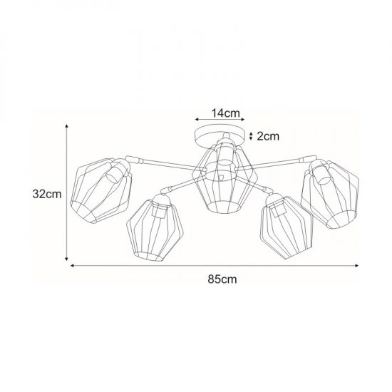 Lampa sufitowa K-3771 z serii BENET