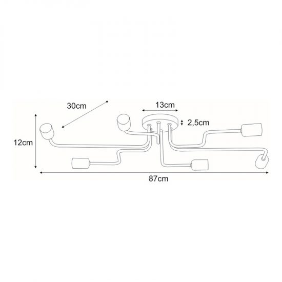 Lampa sufitowa K-3890 z serii SKADI