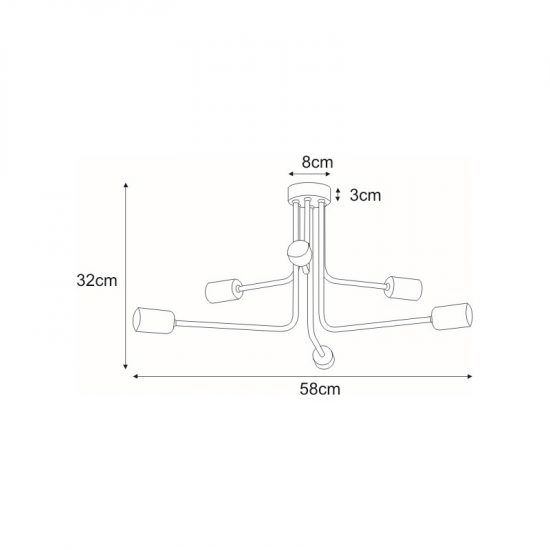 Lampa sufitowa K-3891 z serii SKADI