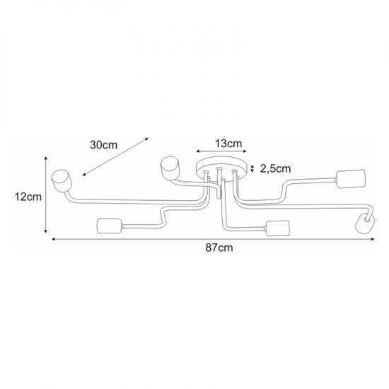 Lampa sufitowa K-4040 z serii PEKA