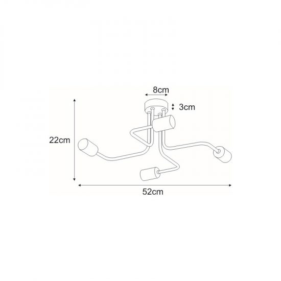 Lampa sufitowa K-4042 z serii PEKA