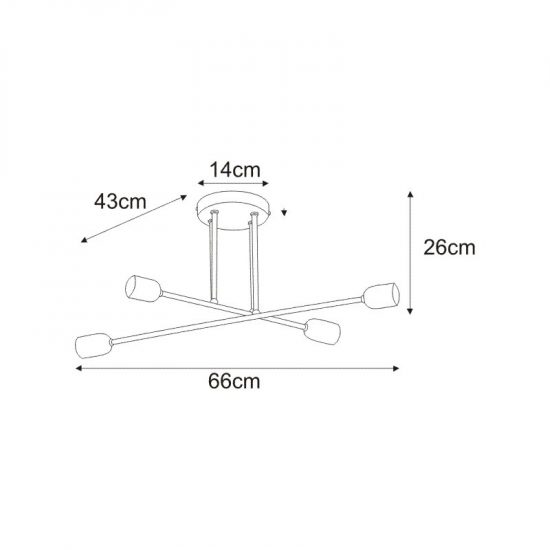 Lampa sufitowa K-4392 z serii SITYA WHITE