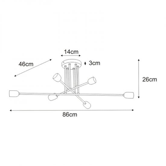 Lampa sufitowa K-4393 z serii SITYA WHITE