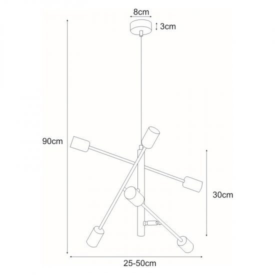 Lampa sufitowa K-4751 z serii CAMARA