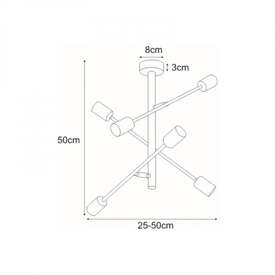 Lampa sufitowa K-4754 z serii CAMARA