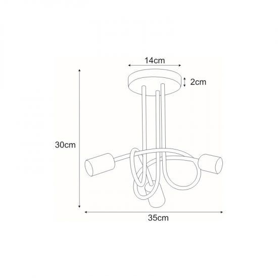 Lampa sufitowa K-3610 i K-3620 z serii DEZE