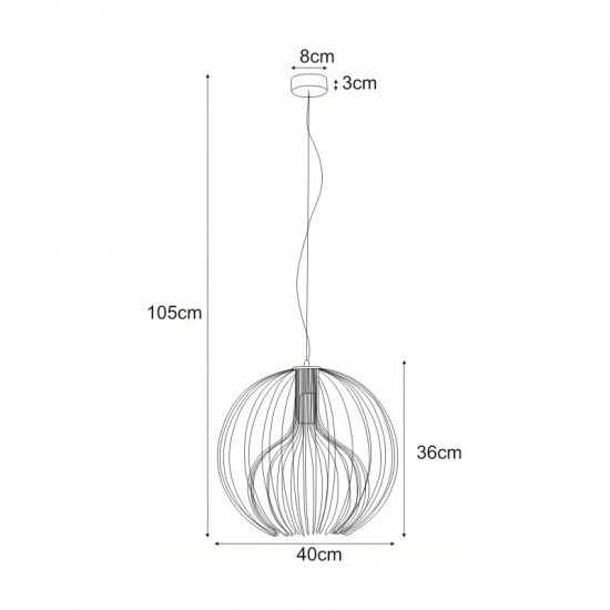 Lampa wisząca K-3405 z serii TORI