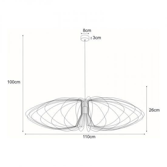 Lampa wisząca K-3408 z serii TIZI