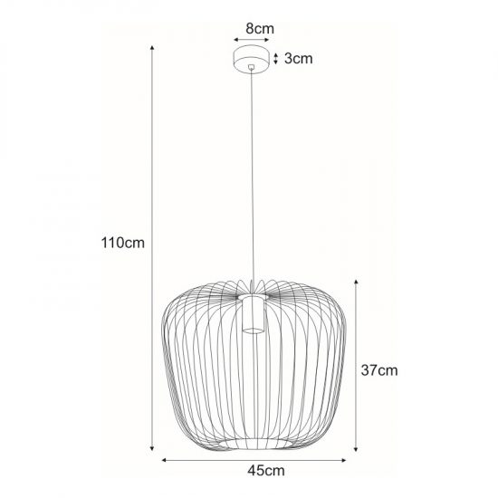 Lampa wisząca K-4113 z serii FINEUS