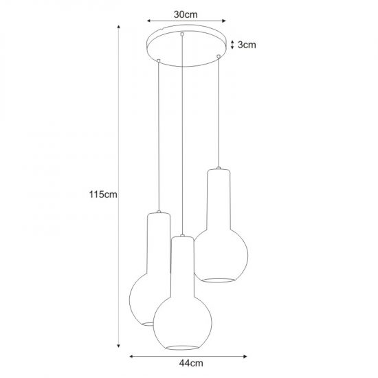 Lampa wisząca K-4522 z serii ARVI BLACK