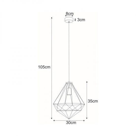 Lampa wisząca K-4810 z serii GOLD