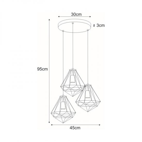 Lampa wisząca K-4813 z serii GOLD