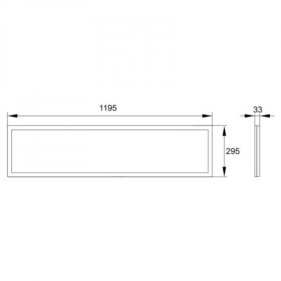 Panel LED natynkowy 120x30 Blacklight BLK 40W