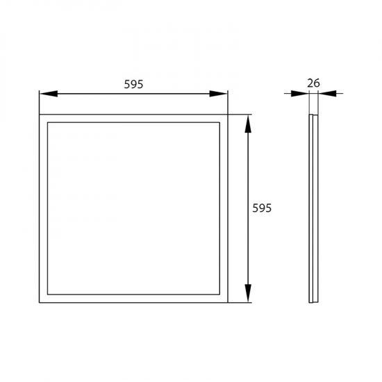 Panel LED natynkowy 60x60 Blacklight BLK 40W