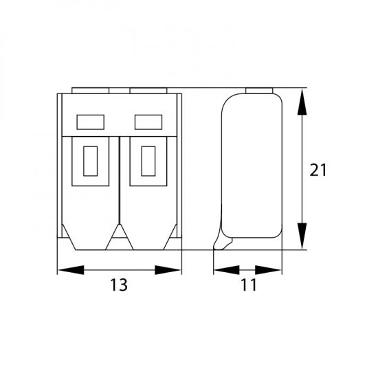 Szybkozłączki na drut 2x4mm P052