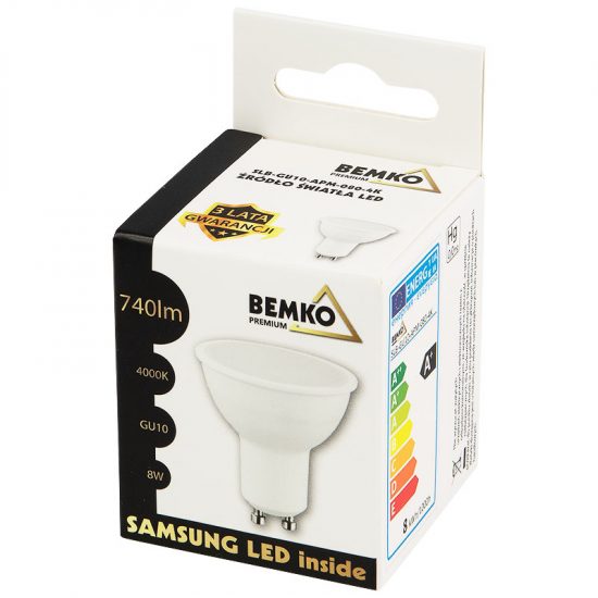 Żarówka LED GU10 8W 740LM 4000K Bemko