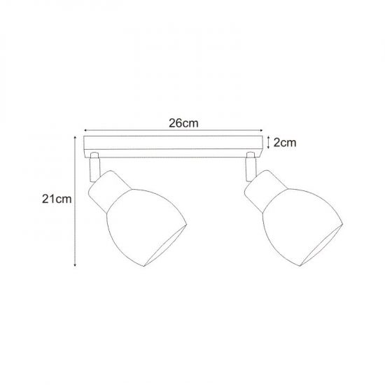 Lampy na listwie spoty K-4585 z serii MIKA GRAY