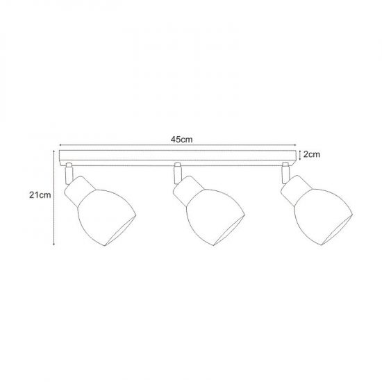 Lampy na listwie spoty K-4586 z serii MIKA GRAY