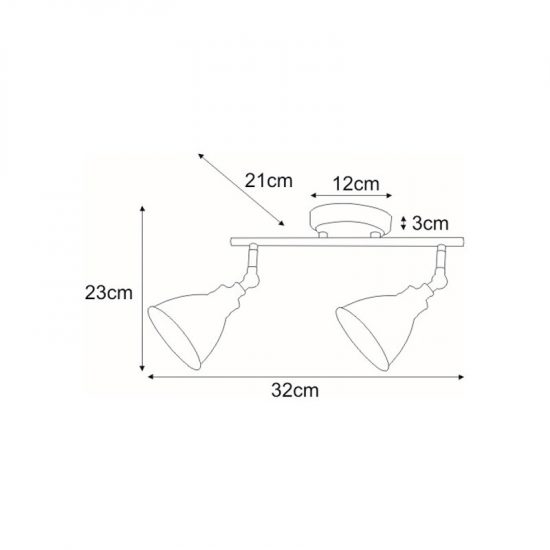 Lampa sufitowa K-8005-2 WH z serii WATSO WHITE