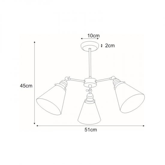 Lampa sufitowa K-8037B-3 z serii SAMANTA