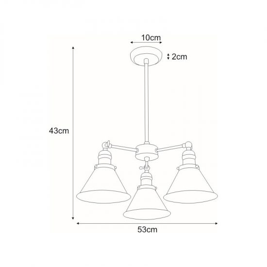 Lampa sufitowa K-8038B-3 z serii MORENO