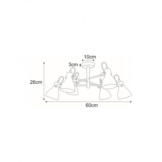 Lampa sufitowa K-8109 z serii KANTI