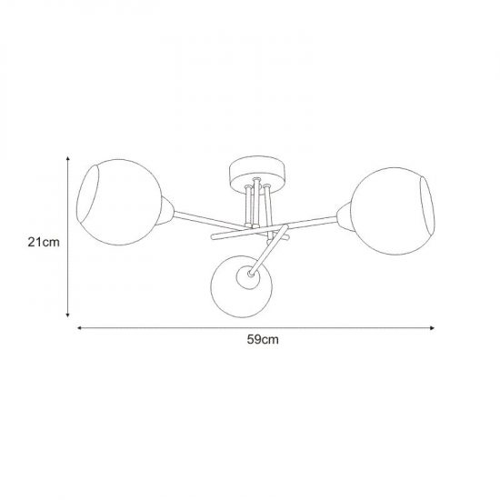 Lampa sufitowa K-JSL-1302/3 z serii FONS