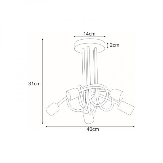 Lampa sufitowa z serii DEZE