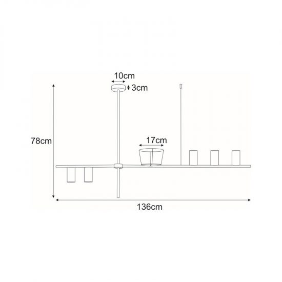 Lampa wisząca K-4756 z kwietnikiem z serii ROCCO