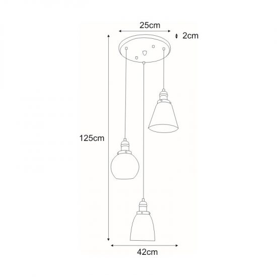 Lampa wisząca K-8036B-3 z serii SAMANTA