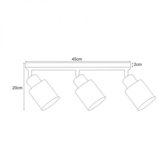 Lampy na listwie spoty K-4572 z serii TROY WHITE