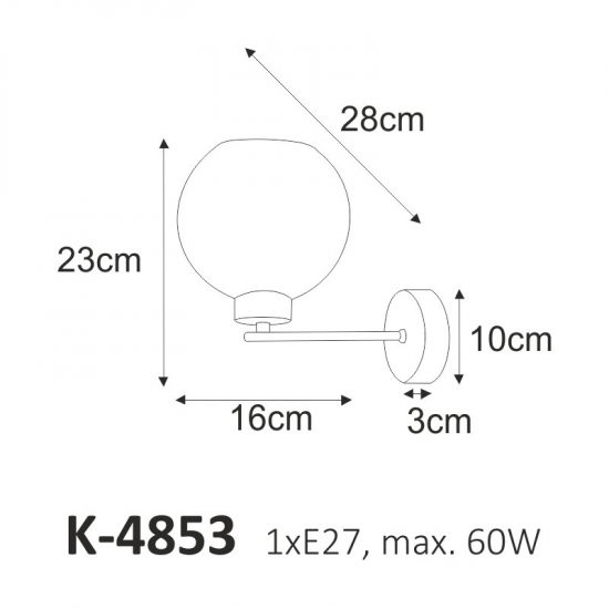 Kinkiet ścienny K-4853 z serii ALDAR